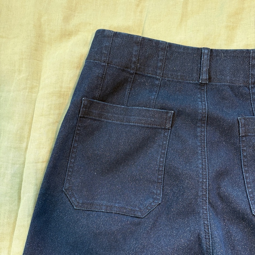 Maeve Navy Flare Jeans SPARKLY! - Picture 8 of 12